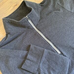 Eddie Bauer Womens XL Grey 1/4 Quarter Zip Camp Fleece Pullover Sweatshirt